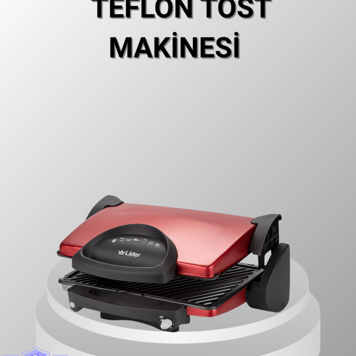 Tost Makinesi Kırmızı Döküm Plaka 6+ Dilim Çok Kapasiteli Izgara