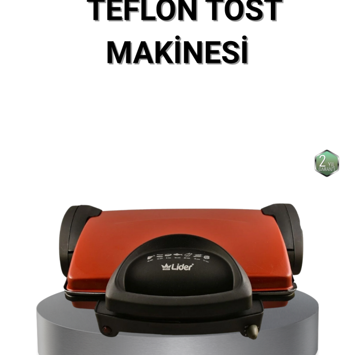 2000 Watt Tost Makinesi 6 Dilim Kapasiteli Döküm Plakalı Üç Kademeli Isı Ayarlı