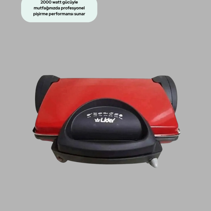 2000 Watt Teflon Tost Makinesi – Geniş Plaka, Ayarlanabilir Isı, Kolay Temizlik