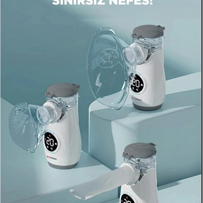 Sessiz Kademeli Dijital Ekranlı Usb Şarjlı Mesh Nebulizatör Cihazı