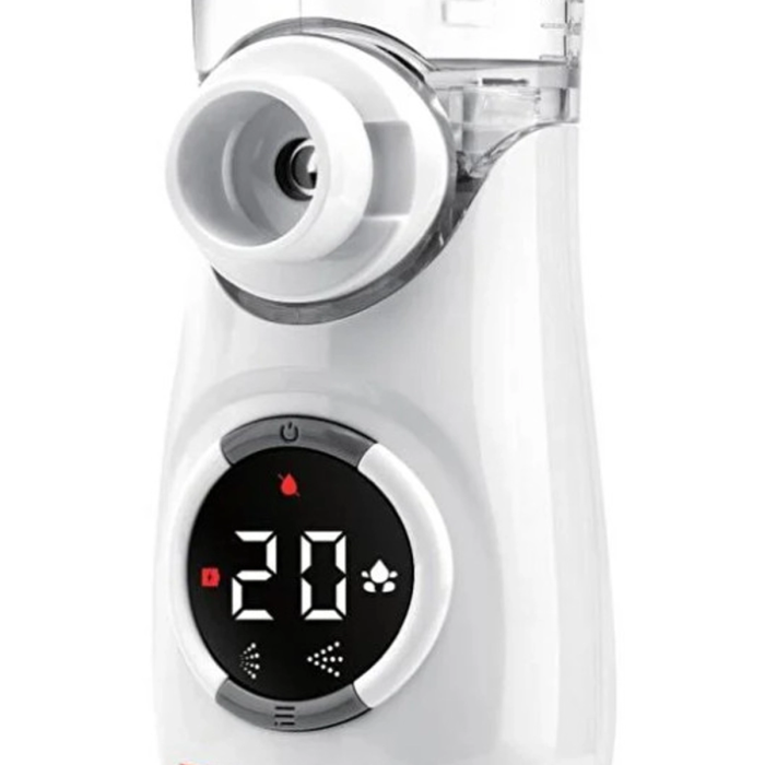 Sessiz Kademeli Dijital Ekranlı Usb Şarjlı Mesh Nebulizatör Cihazı