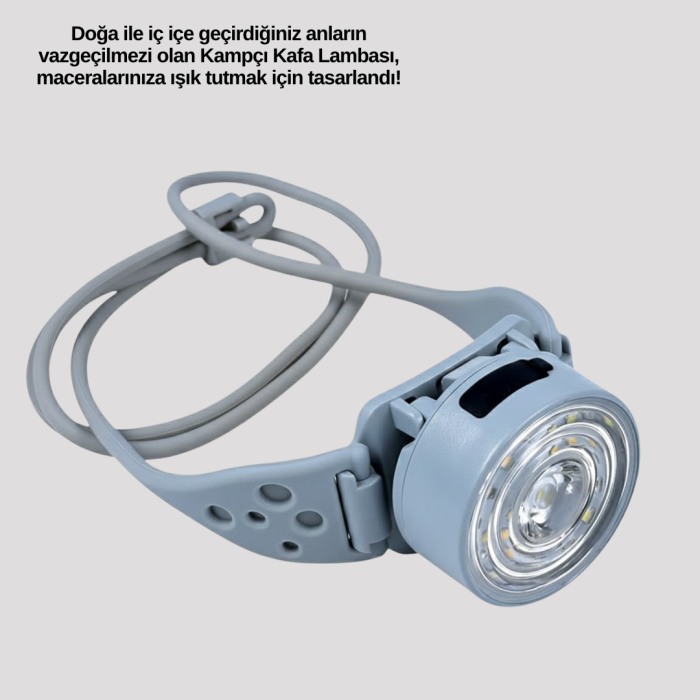 Kampçı Kafa Lambası Su Geçirmez Çok Modlu LED