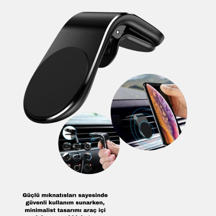 Manyetik Araç Telefon Tutucu ve Hızlı Şarj Adaptörü 2’li Set