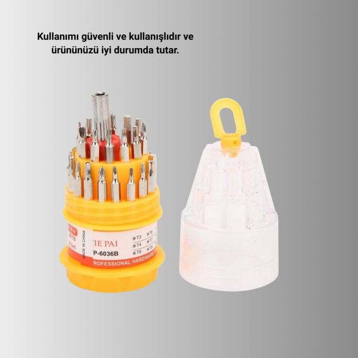 Kompakt Tornavida Seti Elektronik Cihaz Tamiri İçin