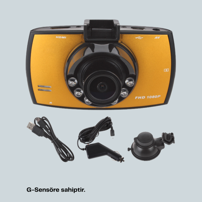 Araç Ön Kamera Full HD Kayıt ve G Sensor Özellikli