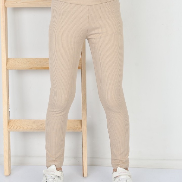 Fitilli Şardonlu Vizon Kız Çocuk Günlük Tayt