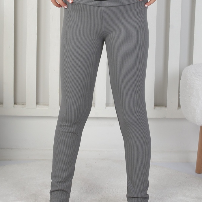 Şardonlu Fitilli Kumaş Arma Detaylı Kız Çocuk Günlük Tayt