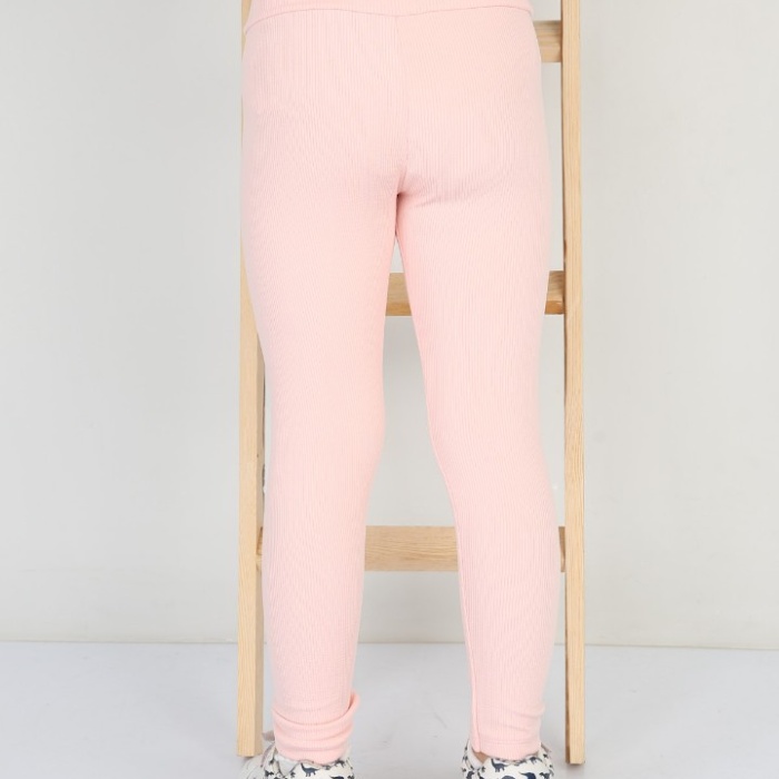 Şardonlu Fitilli Kumaş Arma Detaylı Kız Çocuk Günlük Tayt