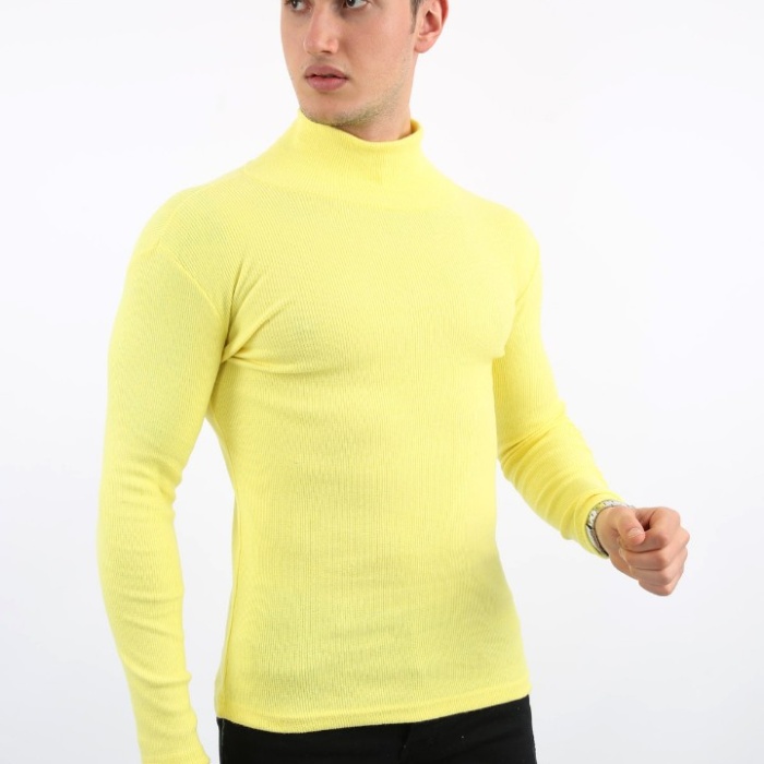 Fitili Likralı Kumaş Erkek Günlük Boğazlı Body