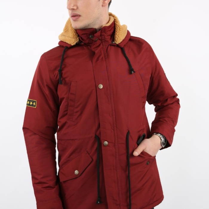 İçi Kürklü Çıkmalı Kapşonlu Kalın Erkek Günlük Mont