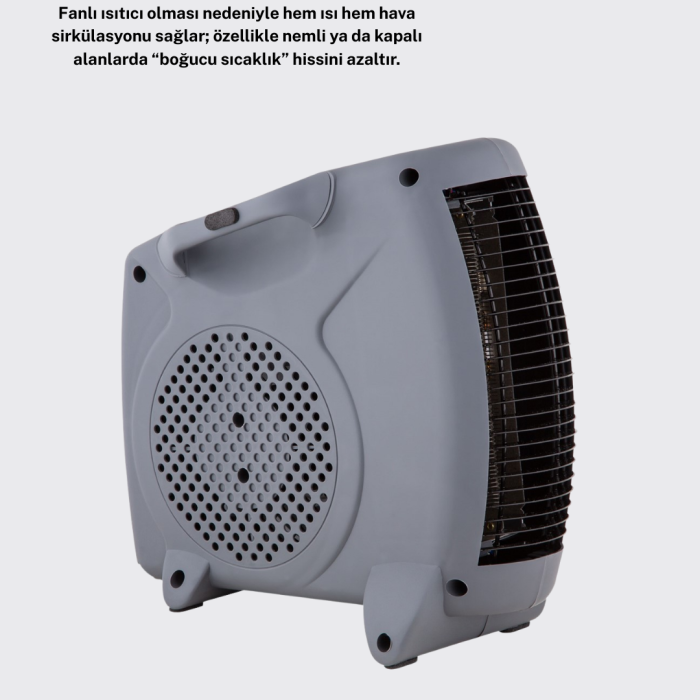 Güvenli Elektrikli Fanlı Isıtıcı Termostatlı Hızlı Isıtma