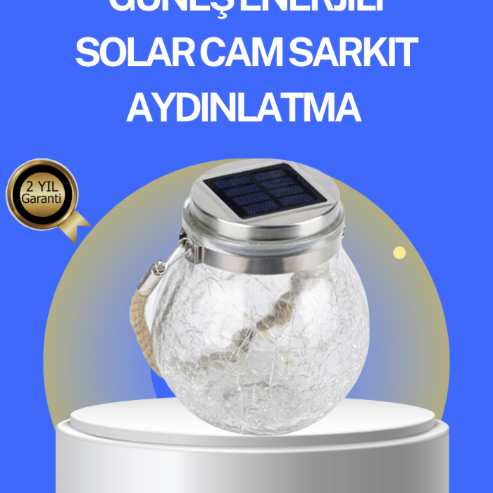 Bahçe ve Teras İçin Solar Cam Sarkıt LED Aydınlatma