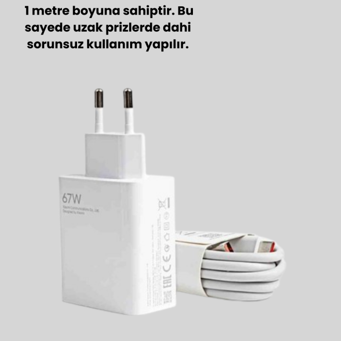 67 Watt Çift Turbo Şarj Adaptörü Oppo Reno 4 5 6 Uyumlu