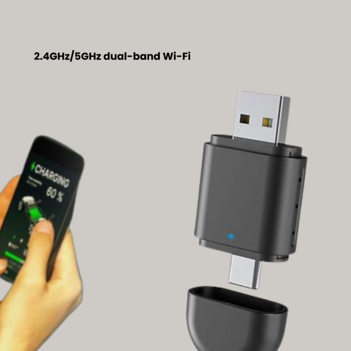 Kablosuz CarPlay ve Android Auto Dönüştürücü – USB-A & Type-C Girişli Akıllı Adaptör