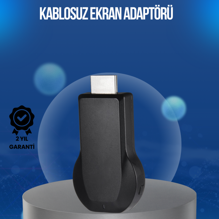 Kompakt HDMI Kablosuz Dongle – 1080p Görüntü ve Plug‑and‑Play Kurulum