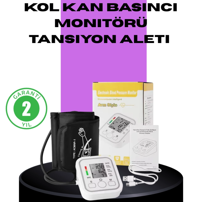 Elektronik Tansiyon Ölçer Lcd Dijital Ekranlı