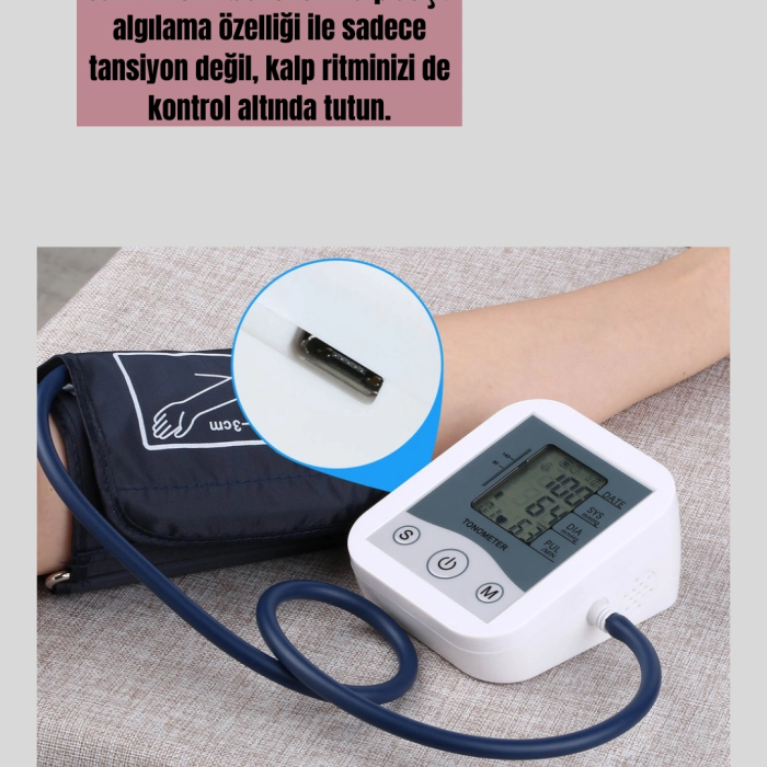 Elektronik Tansiyon Ölçer Lcd Dijital Ekranlı