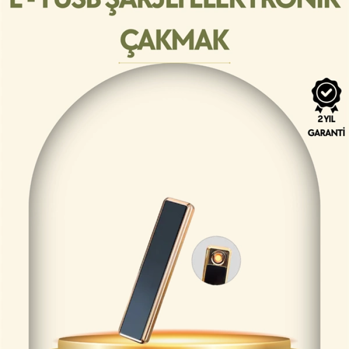 Usb Şarjlı Alevsiz Elektronik Çakmak – Rüzgara Dayanıklı, Gazsız, Güvenli Kullanım