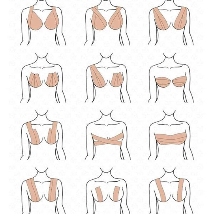 Toparlayıcı Ve Şekillendirici Göğüs Bandı Tere Ve Suya Dayanıklı Hassas Ciltlere Uygun