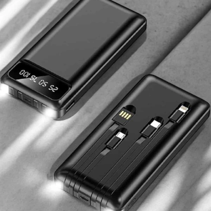 Powerbank 20.000 Mah Dijital Göstergeli Lcd Ekran Uzun Pil Ömrü