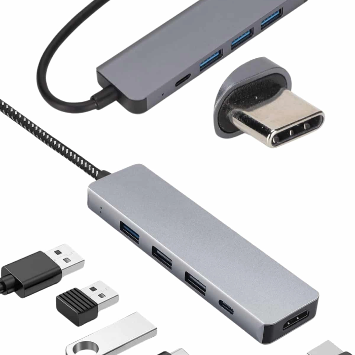 Çevirici Dönüştürücü Adaptör Macbook 3 In 1 Type-c To Hdmı Usb 3.0