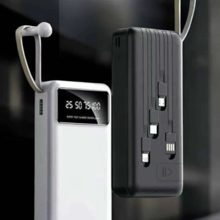 20.000 Mah Led Işıklı Lcd Ekran Usb Girişli Type-c Lightning Powerbank