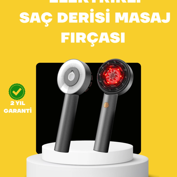 Led Teknolojili Elektrikli Saç Masaj Fırçası Mikro Akımlı