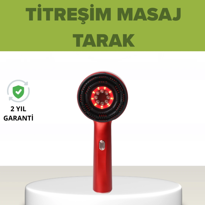 Elektrikli Titreşim Masaj Tarak Kırmızı Işık Terapi