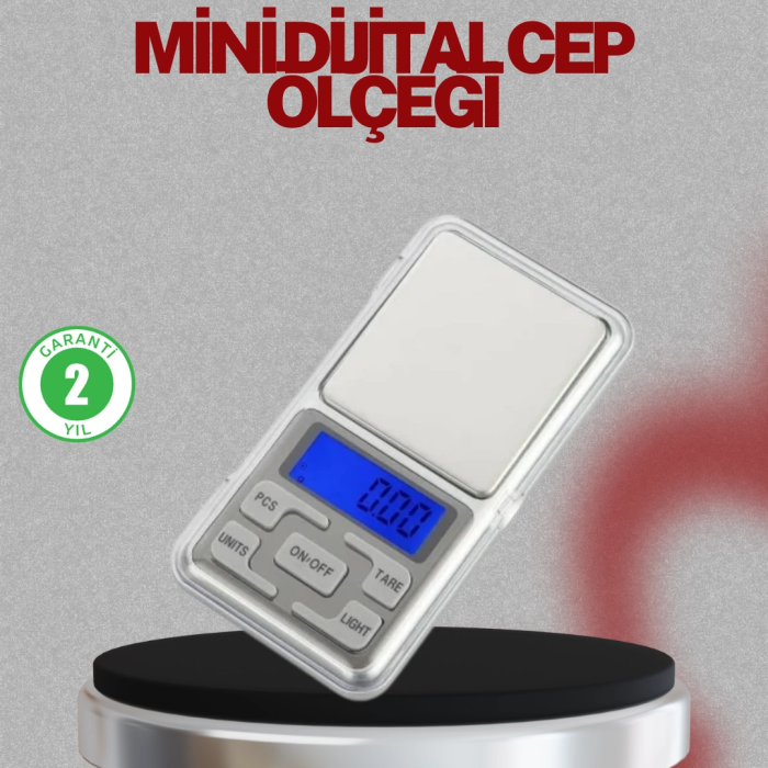 Mavi Işıklı Lcd Ekranlı Hassas Tartı Terazisi