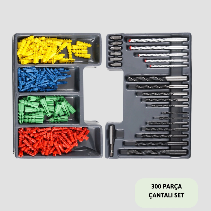 Matkap Ucu Seti 24 Parça Organizer Kutulu Ahşap Metal Beton Uyumlu