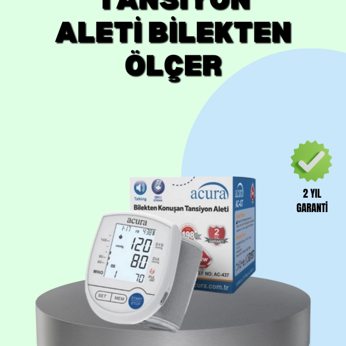 Dijital Bilek Tansiyon Aleti Çift Güç Kaynaklı Hd Ekranlı