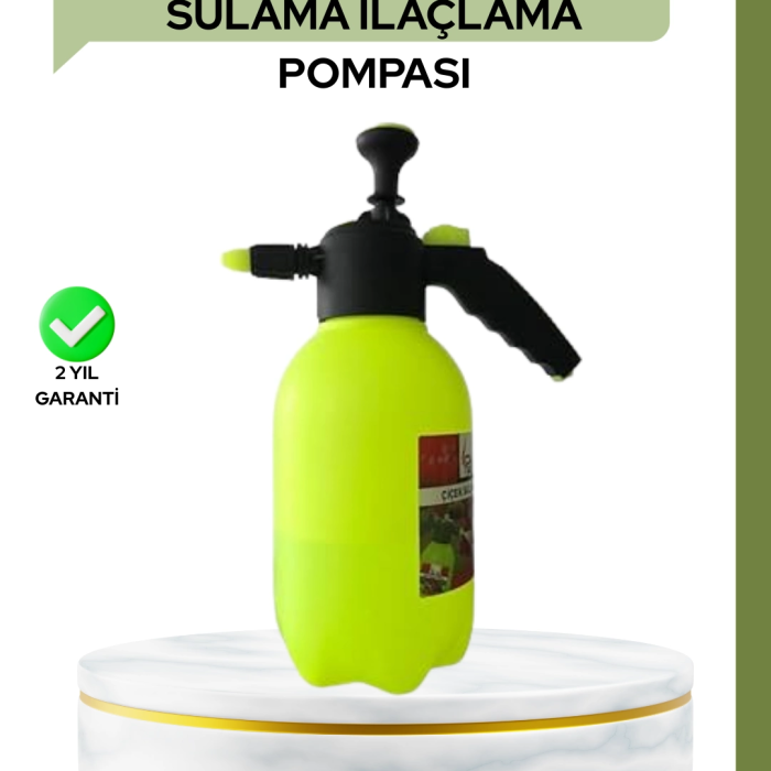2 Litre Pompalı Püskürtücü Bakır Nozullu Ayarlı Sprey Temizlik Ve Bahçe
