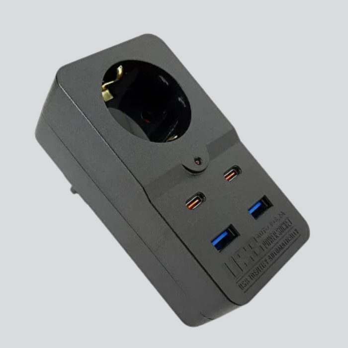 Termal Korumalı Priz Otomatik Çocuk Kilidi 4 Usb Type C