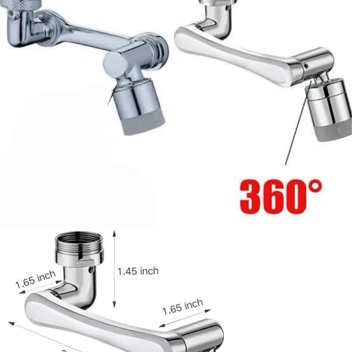 Dönen Musluk Başlığı 1080 Derece Ayarlanabilir Filtreli Sprey Uç