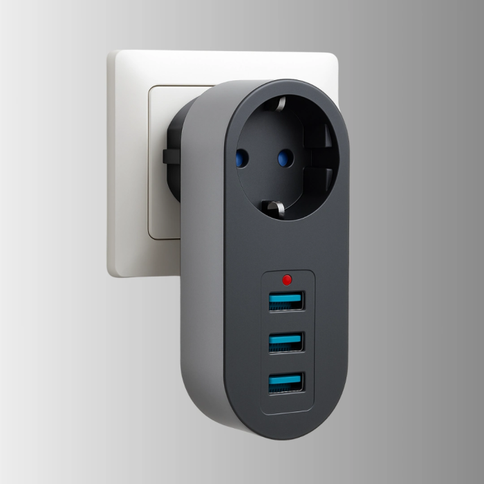 2500w Güç Destekli Akım Korumalı Priz – 3 Usb Çıkışlı