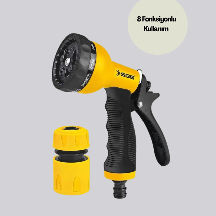 Çok Fonksiyonlu Bahçe Sulama Tabancası Ergonomik Basınçlı Sprey