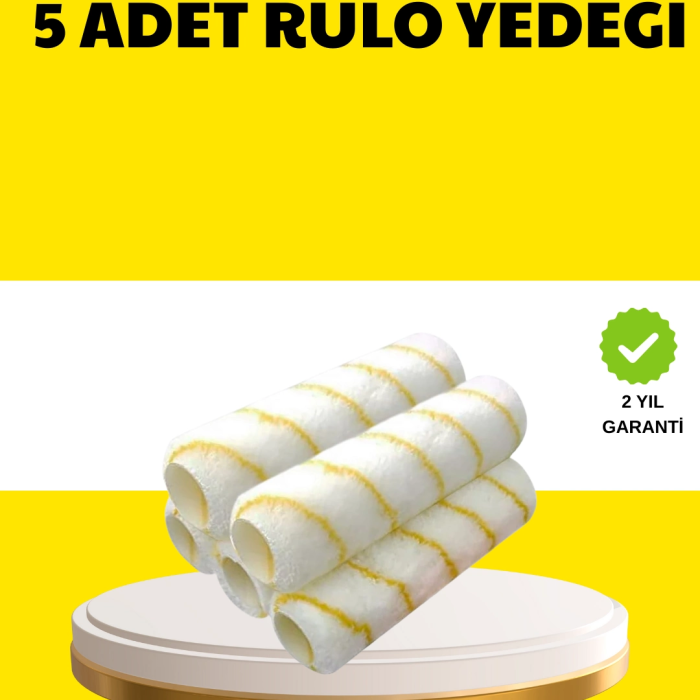 5’li İnce İşçilik Boya Rulo Seti Pürüzsüz Ve Eşit Kaplama