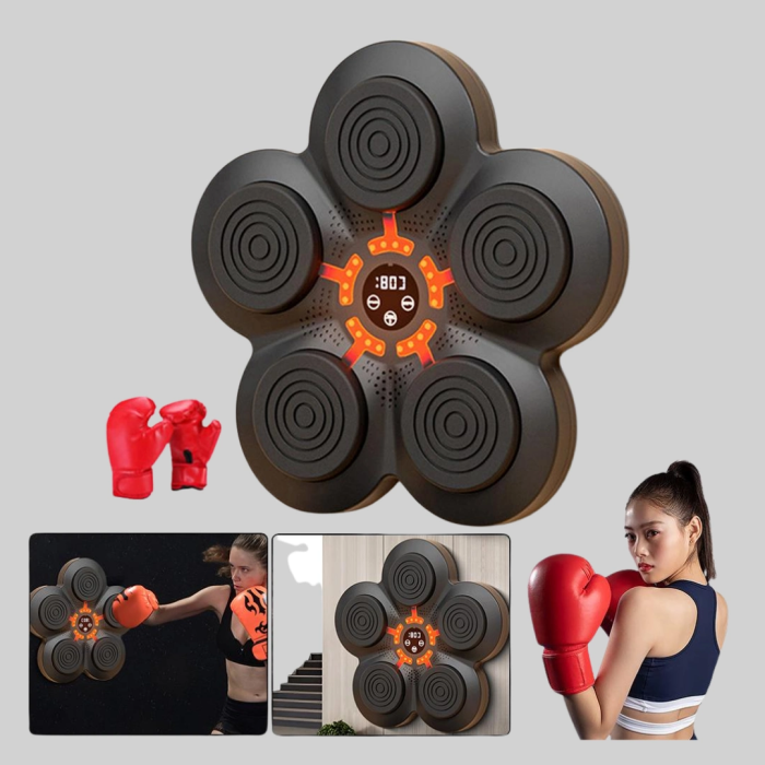 Akıllı Müzikli Boks Makinesi Bluetooth Bağlantılı Işıklı Hedefli Fitness Aleti