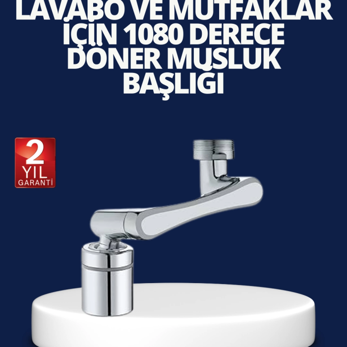 Esnek 1080° Musluk Başlığı 3 Eklemli Hareketli Su Modlu Lavabo Atı