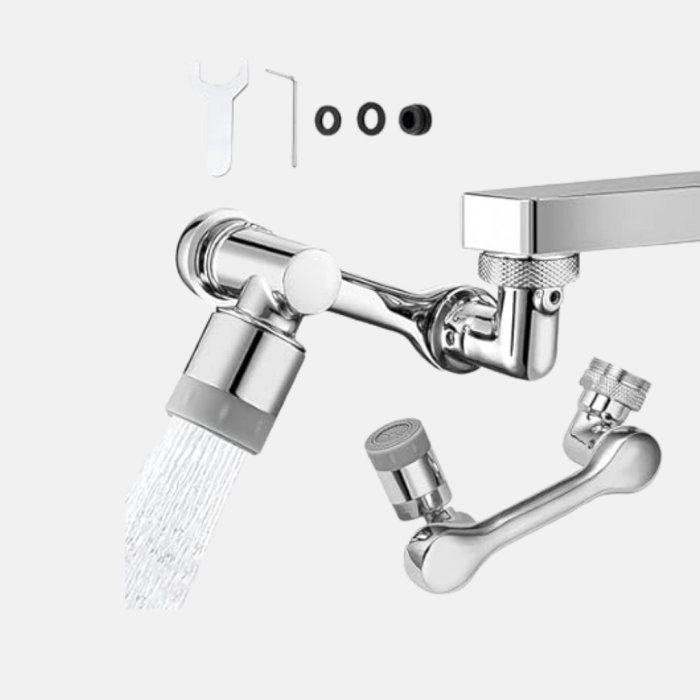 1080° Dönebilen Musluk Ucu – Su Tasarruflu, Esnek Ve 360° Çift Eksenli Başlık (kopya)