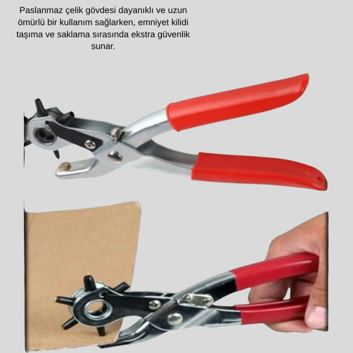 Delme Pensesi 6 Başlıklı Çok Amaçlı Paslanmaz Çelik Ergonomik