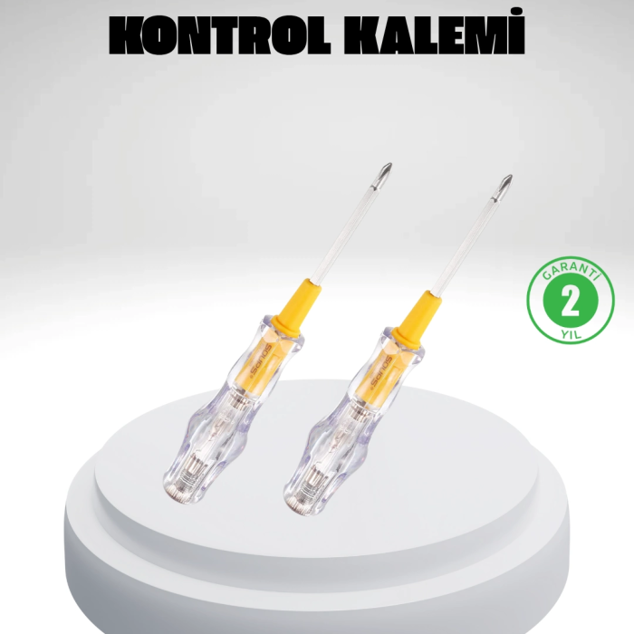 Elektrik Test Kalemi Neon Işıklı Nikel Kaplama 110-220v Dirençli