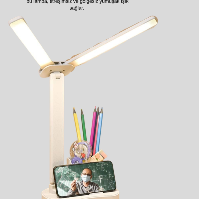 Led Işıklı Masa Lambası – Göz Yormayan, Kısılabilir Ve Esnek Başlıklı