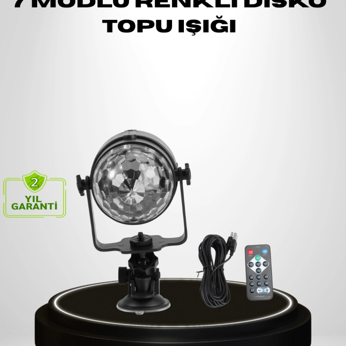 Ritme Duyarlı Led Disko Topu – Renkli Işık Gösterili Parti Lambası