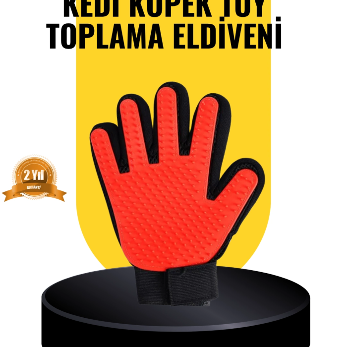 Kedi Ve Köpekler İçin Tüy Toplama Eldiveni – Yumuşak Silikonlu Masaj Eldiveni