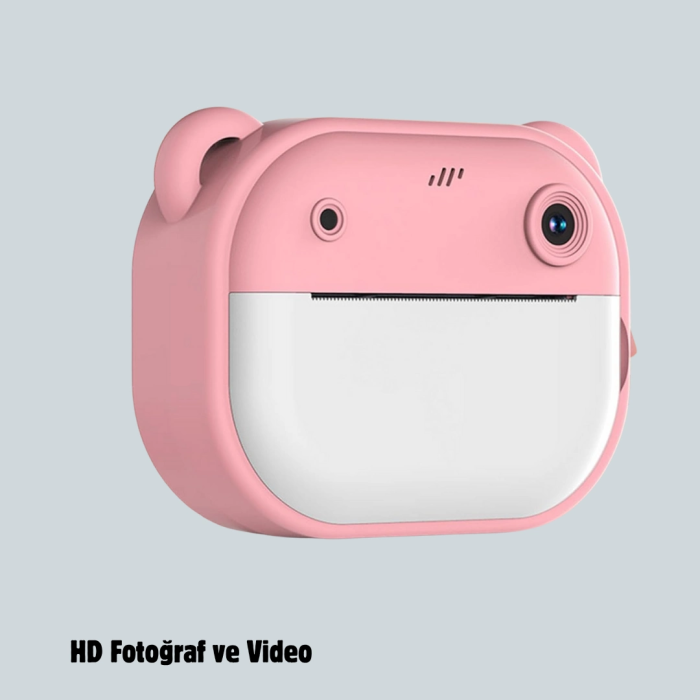 Anında Baskı Özellikli Çocuk Kamerası – 24mp Hd Çift Lens, 32gb Hafıza Ve Oyun Modu