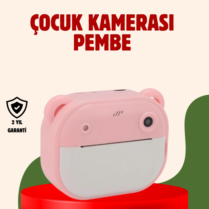 Çocuklar İçin Şipşak Yazıcı Kamera 24mp Hd Çift Lensli Termal Baskılı