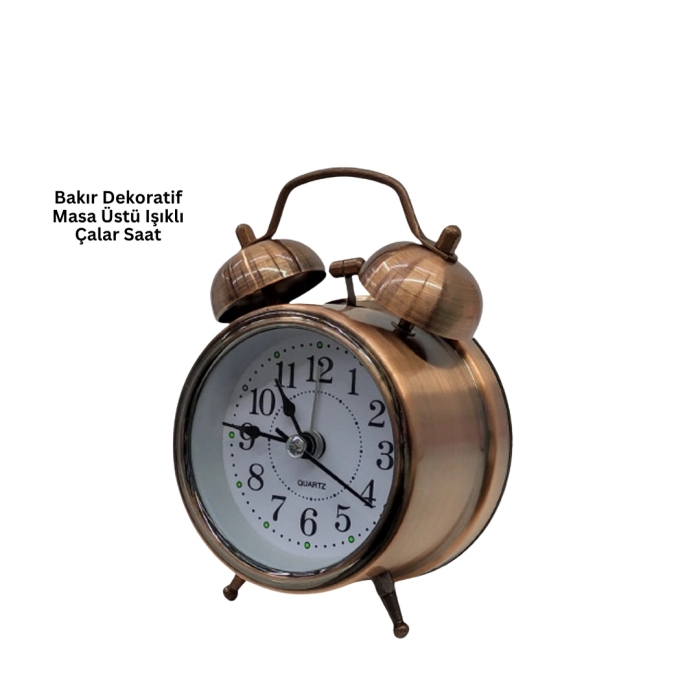 Bronz Metal Masa Saati