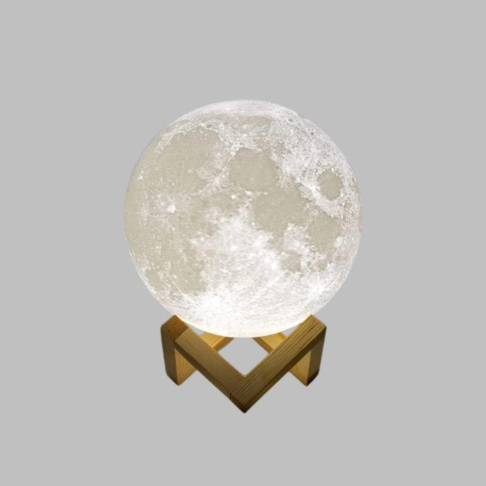 Şarjlı 3d Baskılı 16 Renk Ay Lambası  Stand