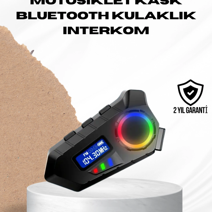 Bluetooth 5.4  İnterkom Ip65 Toz Ve Su Geçirmez Led Göstergeli